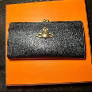 Vivienne Westwood black leather wallet